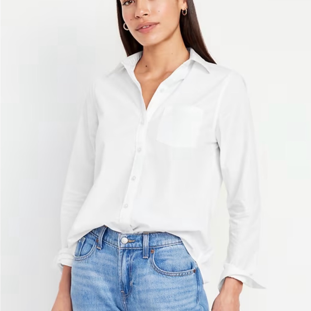 Old Navy “The Classic Shirt” Classic White Collared Button Down Shirt